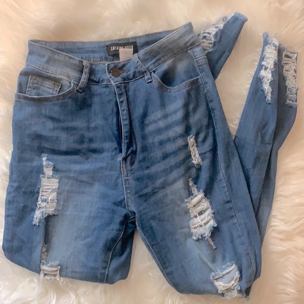 Fashion Nova High Waisted Ankle Jeans